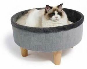 Cat Bed MPETS ROUND Grey 47 x 47 x 26 cm