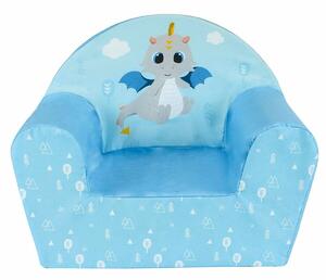 Armchair Fun House LEON LE DRAGON Blue Foam 42 x 52 x 33 cm