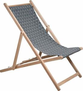Sun-lounger Jardin Prive Brown Grey 132 x 55 x 35 cm beech wood