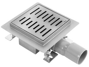 Linear drainage REA LINE 150x150 Nickel Brush