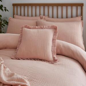 Cotton Muslin Frilled Cushion Cover
