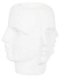 Planter Home ESPRIT White Magnesium Modern Face 49 x 49 x 50 cm
