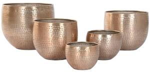 Planter Home ESPRIT Golden Aluminium 35 x 35 x 29,5 cm (5 Units)