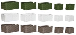 Basket set Home ESPRIT Green Grey Cream Metal polypropylene (3 Units)