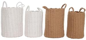 Basket set Home ESPRIT White Beige Rope (2 Pieces) (2 Units)