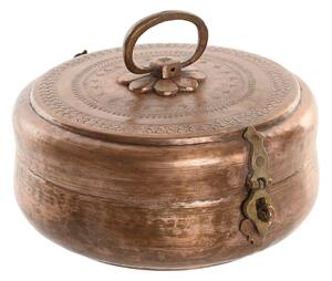 Jewelry box Home ESPRIT Copper Brass 25 x 25 x 10 cm