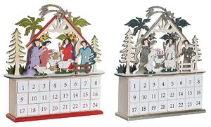 Advent Calendar DKD Home Decor Wood 34 x 8,5 x 36,5 cm (2 Units)