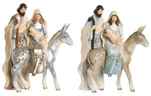 Christmas nativity set DKD Home Decor Blue White Brown Silver Resin 23,5 x 16 x 32 cm (2 Units)