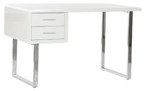 Desk DKD Home Decor White Silver Metal MDF Wood 120 x 55 x 76 cm