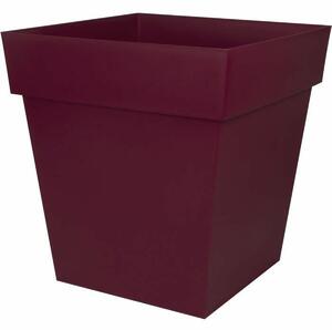 Plant pot Ecolux 49,5 x 49,5 x 52,5 cm Dark Red Plastic Squared Modern