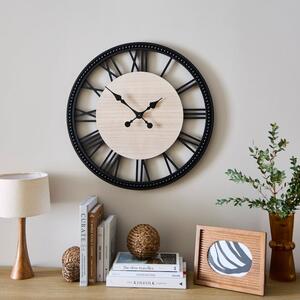 Bobbin Wooden Skeleton Wall Clock
