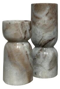 Set of 2 Taraza Marble Candlestick Holders