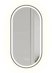 Mirror LED OVL 50x100cm Black