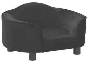 Dog Sofa Black 67x47x36 cm Plush