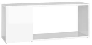 TV Cabinet High Gloss White 80x24x32 cm Engineered Wood