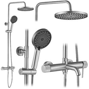 Shower set Rea Lungo Stripe Brush Nickel