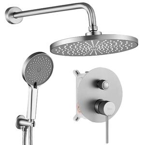 Shower system Rea Lungo Stripe Nickel Brush + BOX