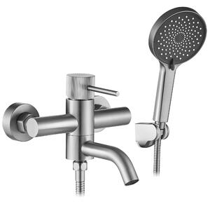 Bathroom faucet REA Lungo Stripe Brush Nickel