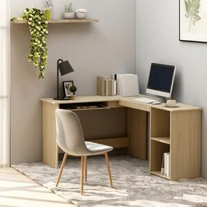 L-Shaped Corner Desk Sonoma Oak 120x140x75 cm Engineered Wood