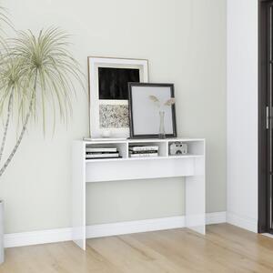 Console Table High Gloss White 105x30x80 cm Engineered Wood
