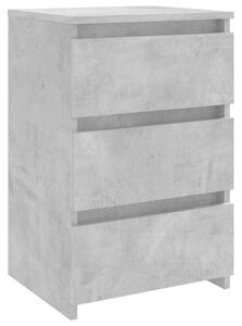 Bed Cabinet Concrete Grey 40x35x62.5 cm Engineered Wood