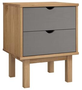 Bedside Cabinet OTTA Brown&Grey 45x39x57 cm Solid Wood Pine