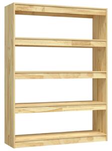 Book Cabinet/Room Divider 100x30x135.5 cm Solid Pinewood