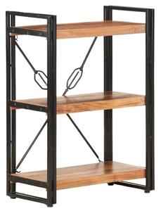 3-Tier Bookcase 60x30x80 cm Solid Acacia Wood