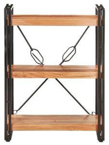 3-Tier Bookcase 60x30x80 cm Solid Acacia Wood