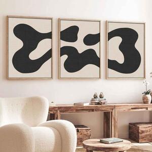 Stillform Wooden 20x30cm Fluidity Art Frame Set of 3 in Black and White