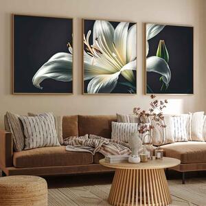 Satori Wooden 20x30cm Nocturnal Bloom Art of Frame Set of 3 in Multicolour