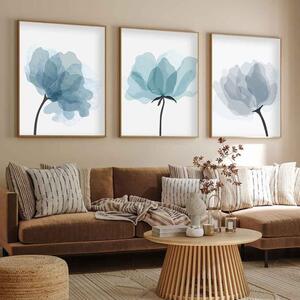 Axiom Wooden 20x30cm Cool Breeze Blossoms Art Frame Set of 3 in Multicolour