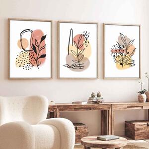 Satori Wooden 20x30cm Desert Bloom Art of Frame Set of 3 in Multicolour
