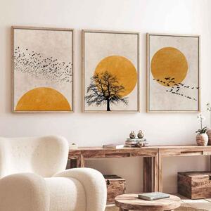 Stillform Wooden 20x30cm Migration at Dusk Art Frame Set of 3 in Multicolour