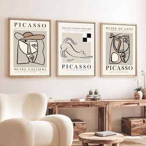 Satori Wooden 20x30cm Cubist Soul Cat Art of Frame Set of 3 in Multicolour