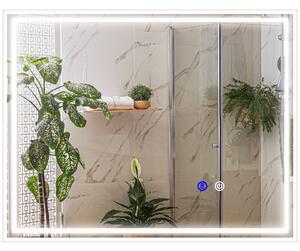 Kleankin LED Bathroom Mirror with Lights, Illuminated Makeup Mirror, Vanity Mirror with 3 Colour, Smart Touch, Anti-Fog