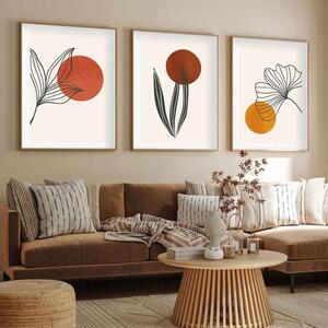 Impressionist Wooden 20x30cm Terra Flora Art Frame Set of 3 in Multicolour