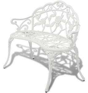 Zavino Outdoor Aluminium Seating Bench in White