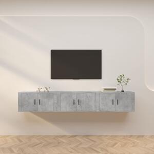 Wall-mounted TV Cabinets 3 pcs Concrete Grey 80x34.5x40 cm