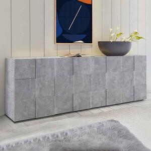 Aleta Wooden Sideboard With 4 Doors In Concrete