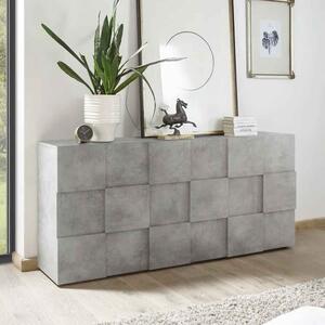 Aleta Wooden Sideboard With 3 Doors In Concrete