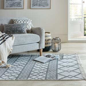 Teo Recycled Rug Black and white