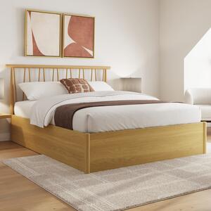 Folsom Wooden Ottoman Storage King Size Bed In Oak