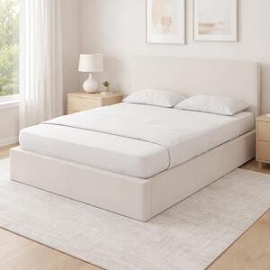Catskill Fabric Ottoman Storage Small Double Bed In Natural