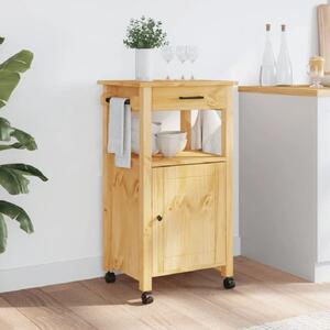 Cordova Wooden Kitchen Trolley With 1 Door 1 Drawer In Brown