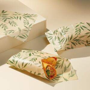 Set of 3 Vegan Reusable Soy Wax Food Wrap Sheets