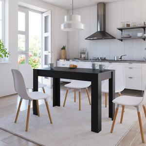 Dining Table Black 120x60x76 cm Engineered Wood