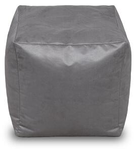 Kaikoo Brushed Faux Suede Beanbag Cube Grey