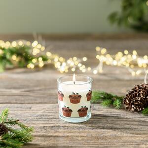 Traditional Folk Cherry Vanilla Pom Pom Candle Clear