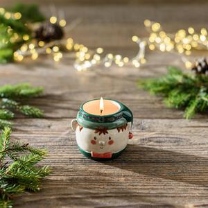 Traditional Folk Festive Garland Elf Candle Green